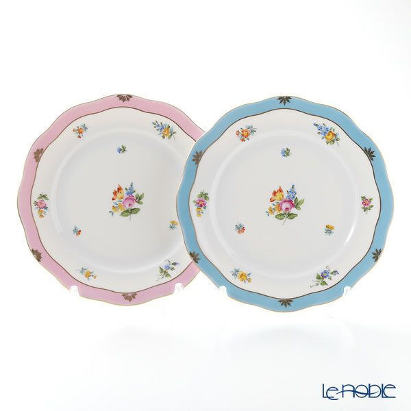 ヘレンド ローズチューリップ ブルー RTFB＆ピンク RTFP 20517-0-00 プレート 19cm ペア