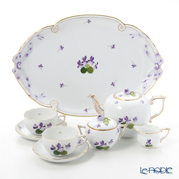 ヘレンド バイオレット（ゴールド） VIOLET テテアテテセット