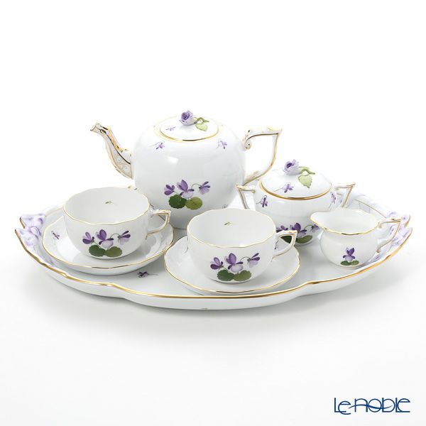 ヘレンド バイオレット（ゴールド） VIOLET テテアテテセット