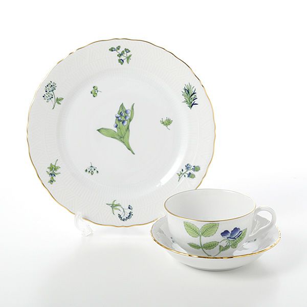 ヘレンド ハーブガーデン（イングレース） トリオセット