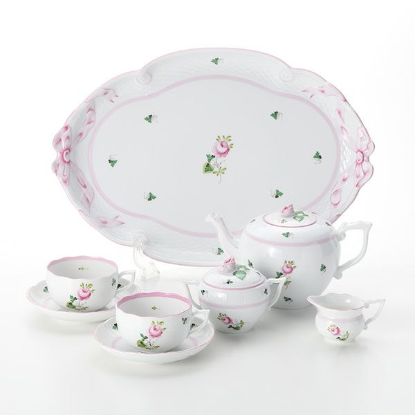 ヘレンド ウィーンのバラ ピンク テテアテテセット | ブランド洋食器