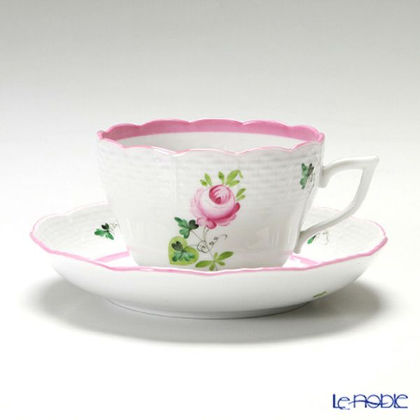 ヘレンド ウィーンのバラ ピンク トリオセット ペア（兼用）