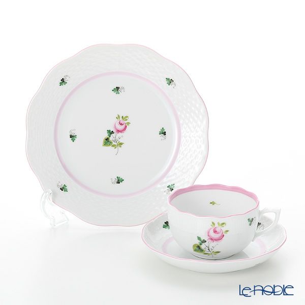 ヘレンド ウィーンのバラ ピンク トリオセット