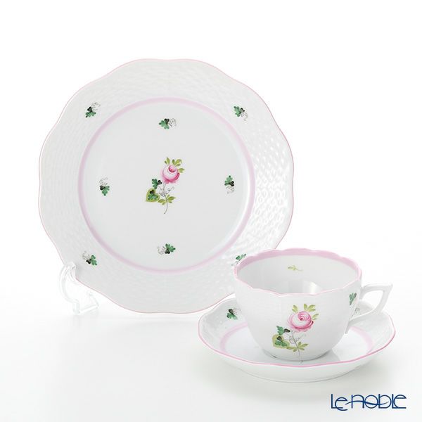 ヘレンド ウィーンのバラ ピンク トリオセット （兼用）