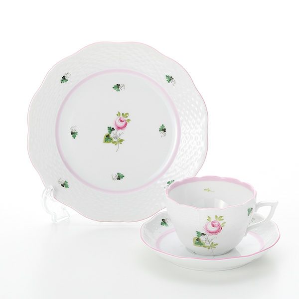 ヘレンド ウィーンのバラ ピンク トリオセット （兼用）