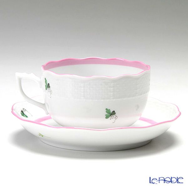 ヘレンド ウィーンのバラ ピンク 00724-0-00 ティーカップ＆ソーサー 200ml ペア