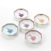 ヘレンド アポニー 04307-0-00 小皿（オクタゴナル） 11cm 5色セットA