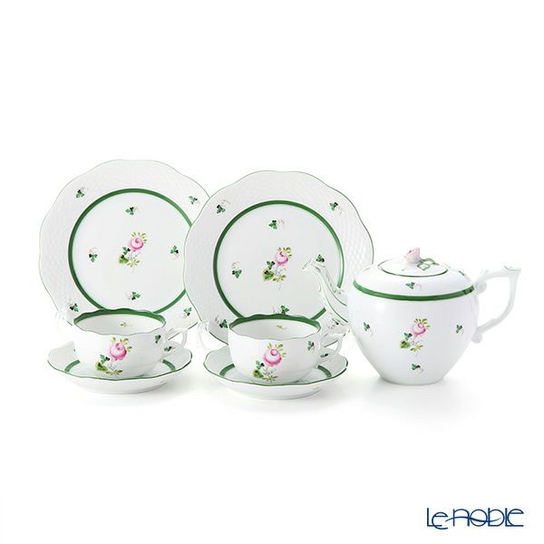 ヘレンド ウィーンのバラ ティー5点セット