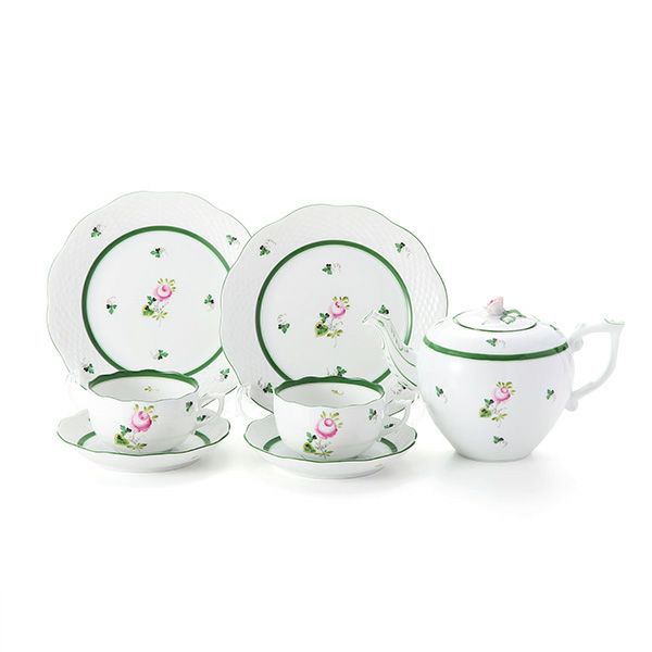 ヘレンド (HEREND) ウィーンのバラ ティー5点セット