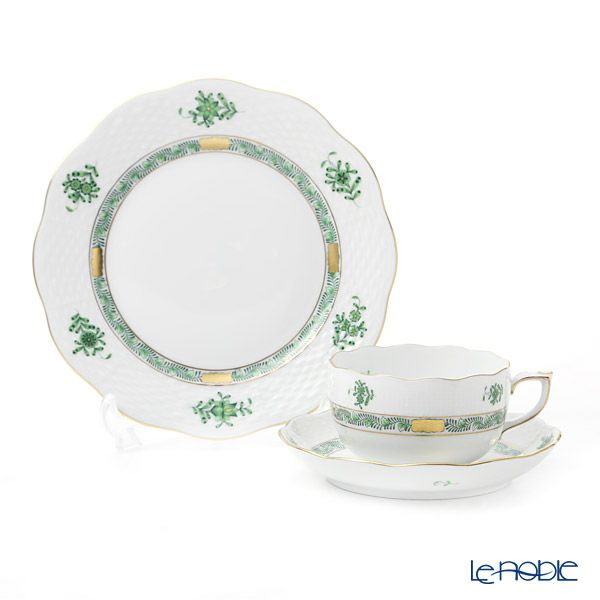 ヘレンド アポニーグリーンシンプル ASV-CH トリオセット