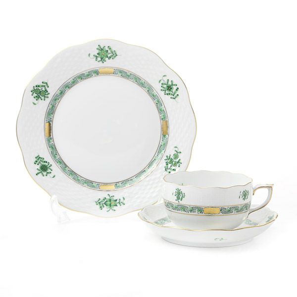 ヘレンド アポニーグリーンシンプル ASV-CH トリオセット