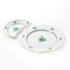 ヘレンド アポニーグリーン AV プレート27cm ＆ クレセントディッシュ20cm セット