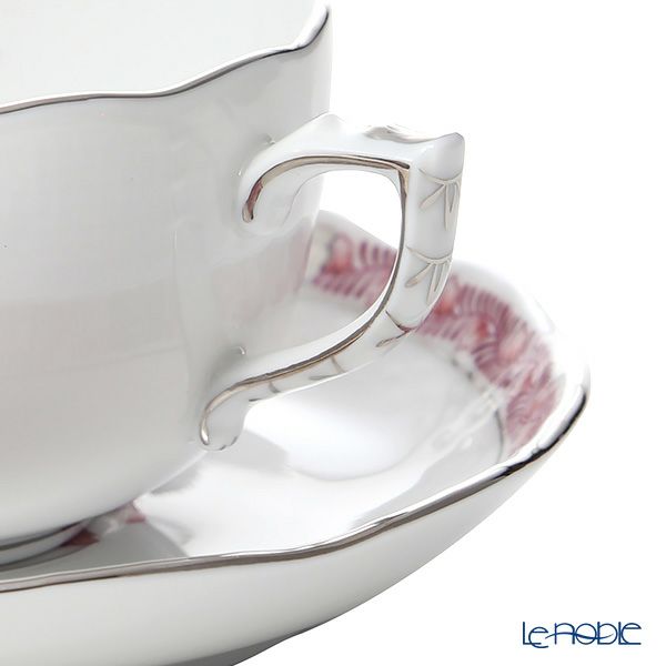 ヘレンド アポニーモーヴプラチナ AP2-PT ティーカップ＆ソーサー 200ml 00724-0-00 ペア