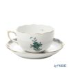 ヘレンド アポニーグリーン2 AV2（ブルーグリーン） ティーカップ＆ソーサー 200ml 00724-0-00 ペア