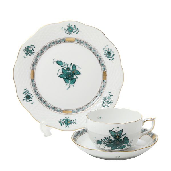 ヘレンド アポニーグリーン2 AV2（ブルーグリーン） トリオセット