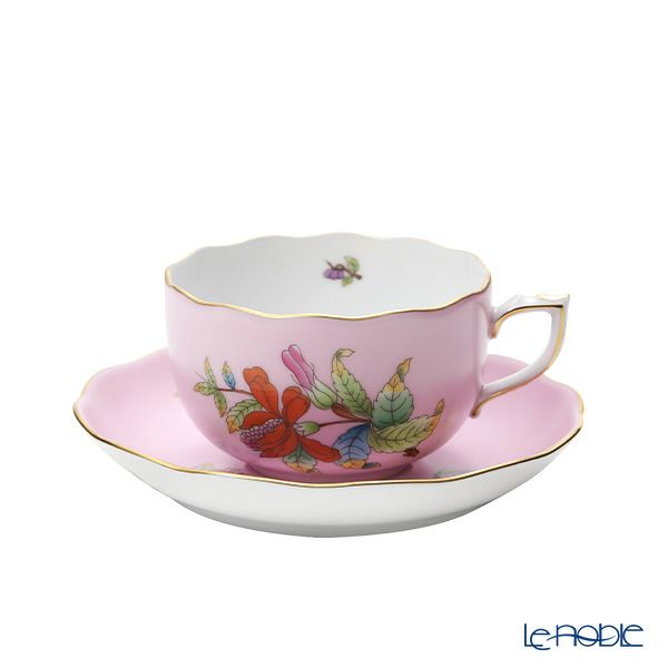 ヘレンド ピンクのヴィクトリア VE-FP1 2人用 ティー7点セット