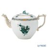 ヘレンド アポニーグリーン2 AV2（ブルーグリーン） ティーポット＆シュガー＆クリーマー 3点セット