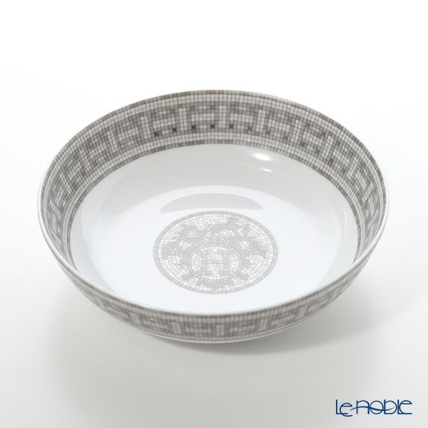 エルメス（HERMES） モザイク ヴァンキャトル プラチナ シリアルプレート 17cm ペア