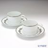 エルメス（HERMES） シェーヌ ダンクル プラチナ ティーカップ＆ソーサー 150ml ペア