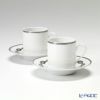 エルメス（HERMES） シェーヌ ダンクル プラチナ コーヒーカップ＆ソーサー 90ml ペア