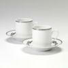 エルメス（HERMES） シェーヌ ダンクル プラチナ コーヒーカップ＆ソーサー 90ml ペア