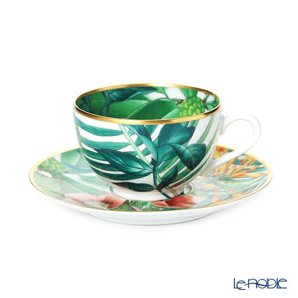エルメス（HERMES）パシフォリア ティーカップ＆ソーサー 200ml ペア 044016P