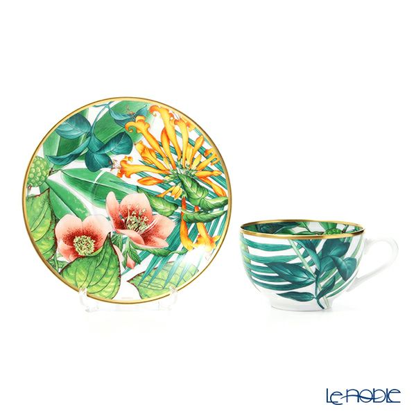 エルメス（HERMES）パシフォリア ティーカップ＆ソーサー 200ml ペア 044016P