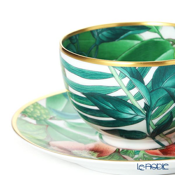 エルメス（HERMES）パシフォリア ティーカップ＆ソーサー 200ml ペア 044016P