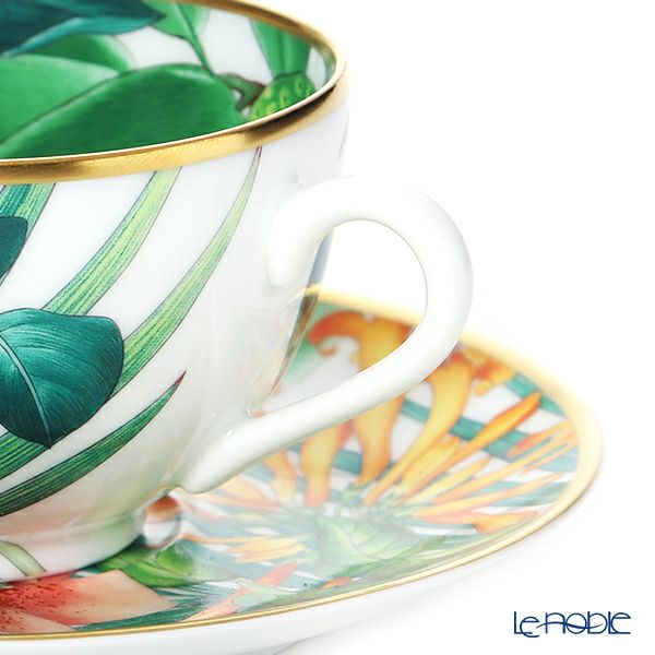 エルメス（HERMES）パシフォリア ティーカップ＆ソーサー 200ml ペア 044016P