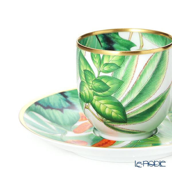 エルメス（HERMES）パシフォリア コーヒーカップ＆ソーサー 100ml ペア 044017P デミタス／エスプレッソ用