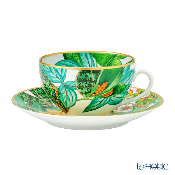 エルメス（HERMES）パシフォリア モーニングカップ＆ソーサー 370ml ペア 044015P