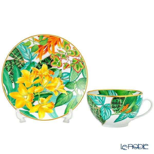 エルメス（HERMES）パシフォリア モーニングカップ＆ソーサー 370ml ペア 044015P