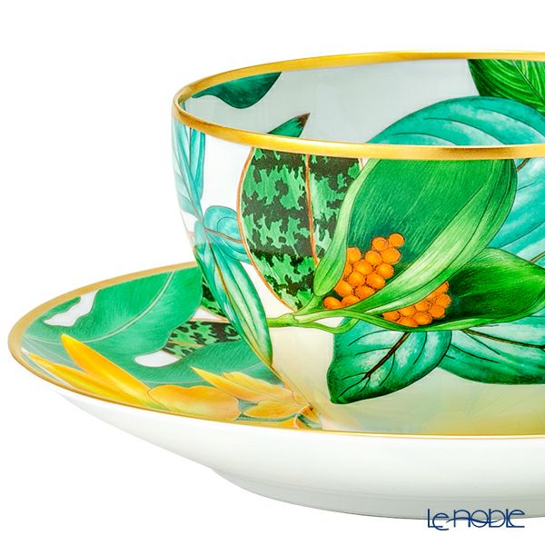 エルメス（HERMES）パシフォリア モーニングカップ＆ソーサー 370ml ペア 044015P