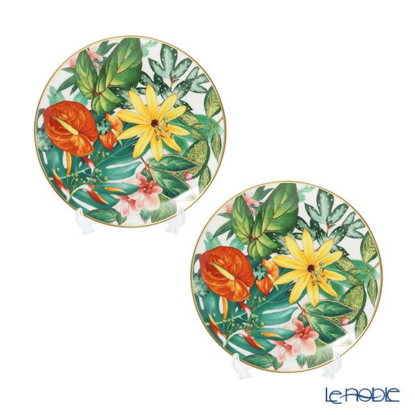 エルメス（HERMES）パシフォリア デザートプレート 21cm Passiflora ペア 044107P