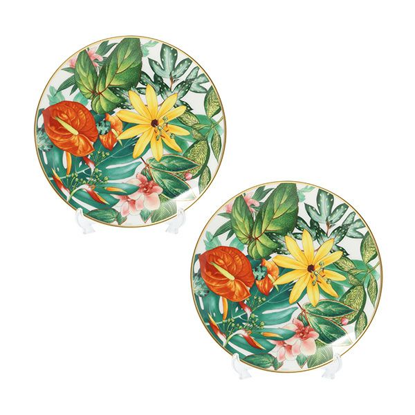 エルメス（HERMES）パシフォリア デザートプレート 21cm Passiflora ペア 044107P