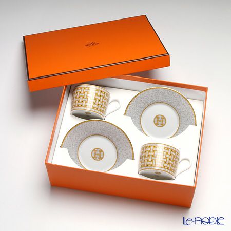 エルメス（HERMES） モザイク ヴァンキャトル ティーカップ＆ソーサー 160ml ペア