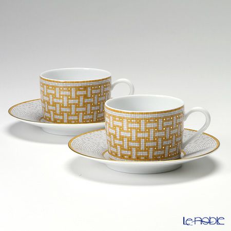 エルメス（HERMES） モザイク ヴァンキャトル ティーカップ＆ソーサー 160ml ペア