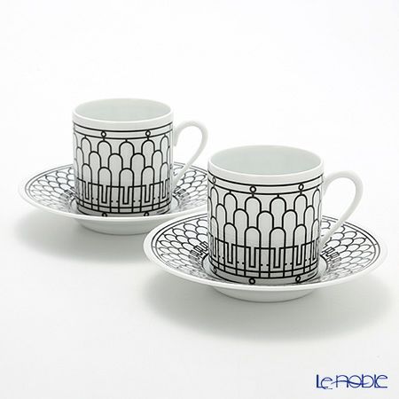 エルメス（HERMES） H Deco アッシュデコ コーヒーカップ＆ソーサー 90ml ペア