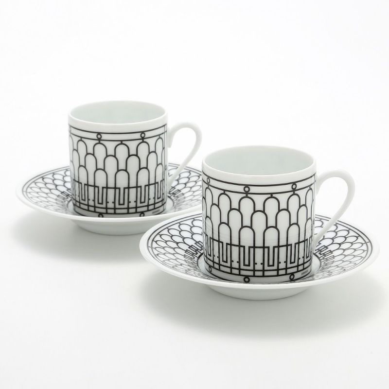 エルメス（HERMES） H Deco アッシュデコ コーヒーカップ＆ソーサー 90ml ペア