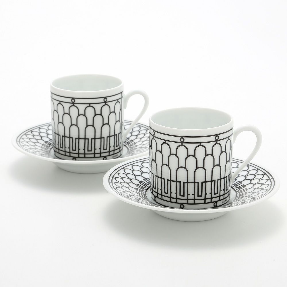 エルメス（HERMES） H Deco アッシュデコ コーヒーカップ＆ソーサー 90ml ペア