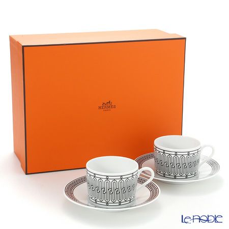 エルメス（HERMES） H Deco アッシュデコ ティーカップ＆ソーサー 160ml ペア