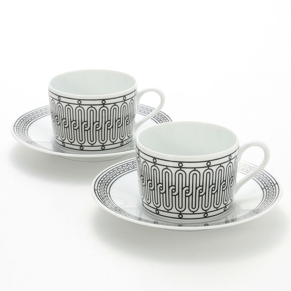 エルメス（HERMES） H Deco アッシュデコ ティーカップ＆ソーサー 160ml ペア