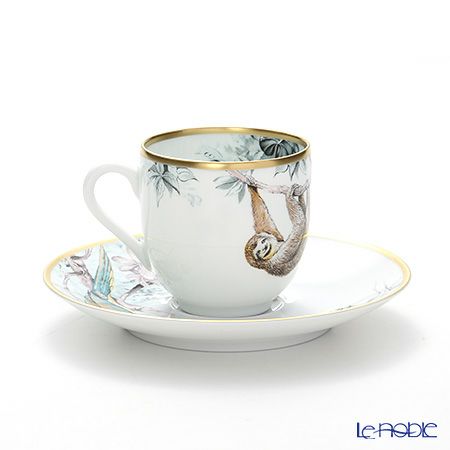 エルメス（HERMES） 赤道直下のスケッチ コーヒーカップ＆ソーサー 100ml ペア 【ブランドボックス付】