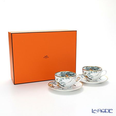 エルメス（HERMES） 赤道直下のスケッチ ティーカップ＆ソーサー 200ml ペア