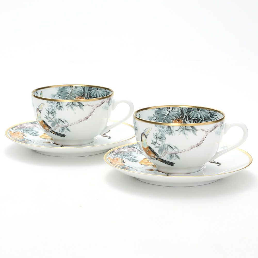 エルメス（HERMES） 赤道直下のスケッチ ティーカップ＆ソーサー 200ml ペア