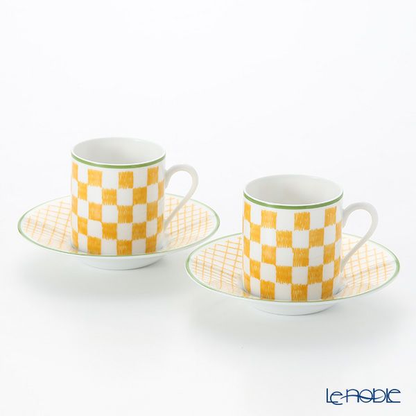 エルメス（HERMES） ウォーク・イン・ザ・ガーデン コーヒーカップ＆ソーサー イエロー ペア