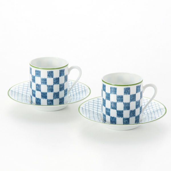 エルメス（HERMES） ウォーク・イン・ザ・ガーデン コーヒーカップ＆ソーサー ブルー ペア
