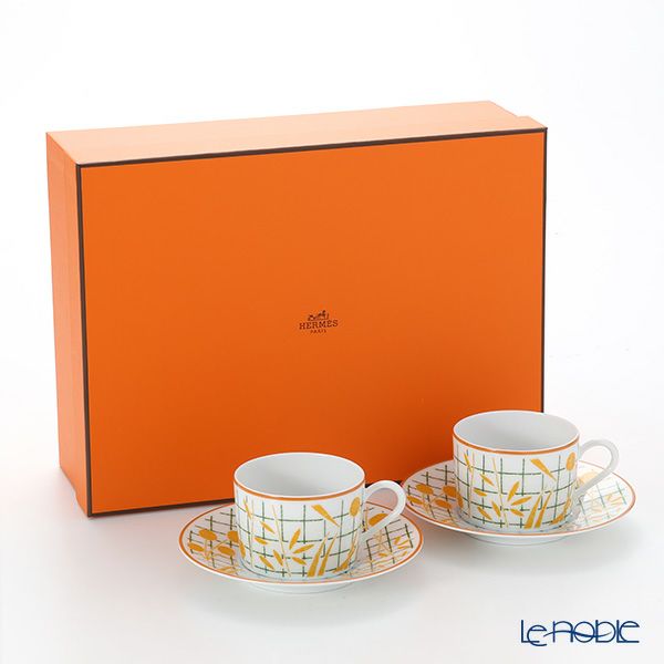 エルメス（HERMES） ウォーク・イン・ザ・ガーデン ティーカップ＆ソーサー イエロー ペア