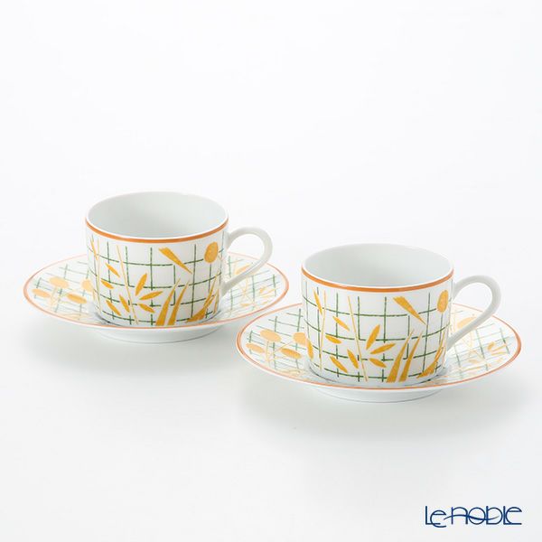 エルメス（HERMES） ウォーク・イン・ザ・ガーデン ティーカップ＆ソーサー イエロー ペア