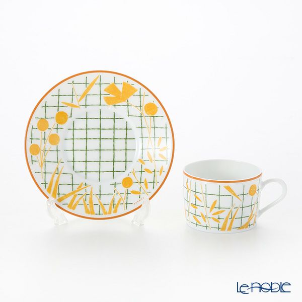 エルメス（HERMES） ウォーク・イン・ザ・ガーデン ティーカップ＆ソーサー イエロー ペア
